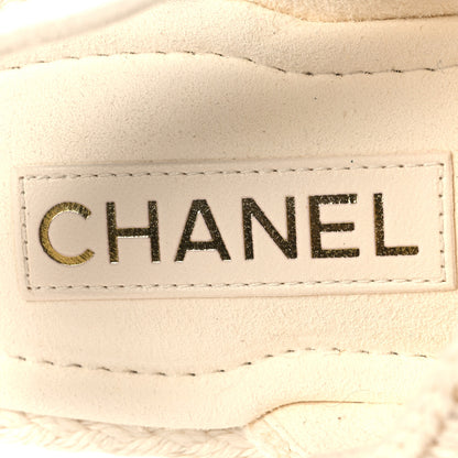 Chanel Crochet Velcro Dad Sandals 40 White 9 of 10