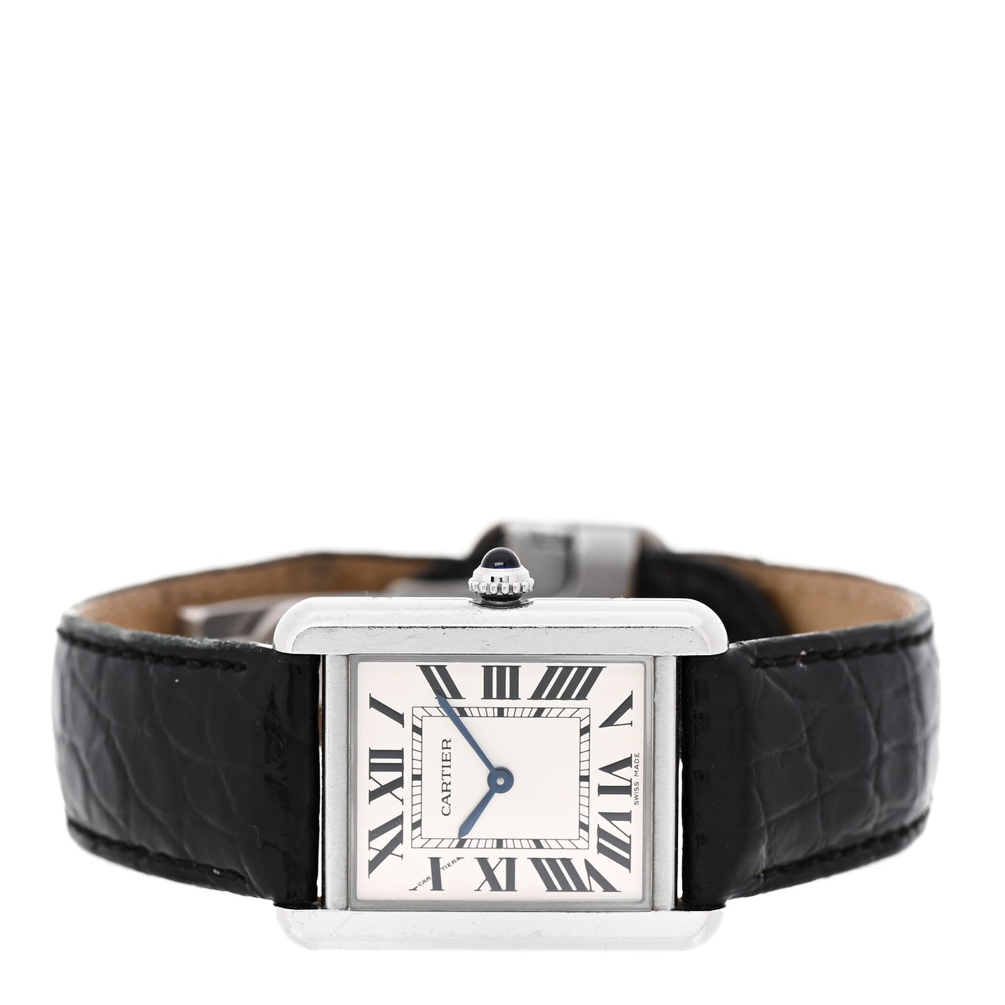 Stainless Steel Alligator 24mm Tank Solo Quartz Watch