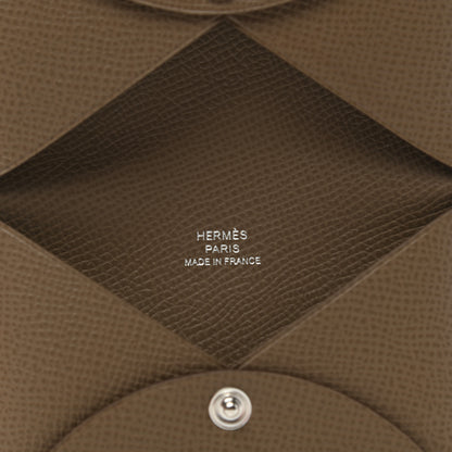 Hermes Epsom Calvi Card Case Etoupe 6 of 7