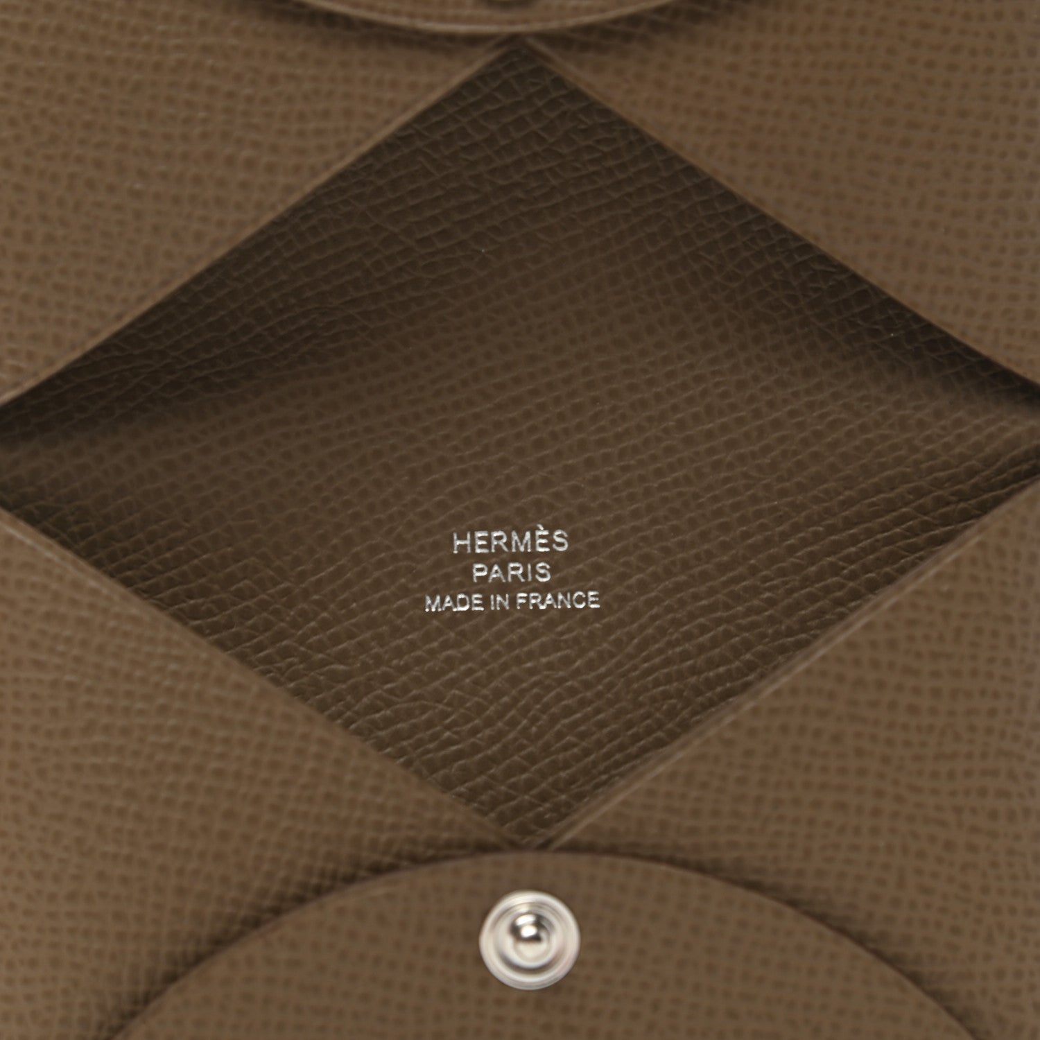 Hermes Epsom Calvi Card Case Etoupe 6 of 7