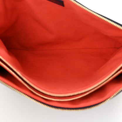 Louis Vuitton Lambskin Embossed Monogram LV Garden Coussin MM Navy Blue 5 of 10