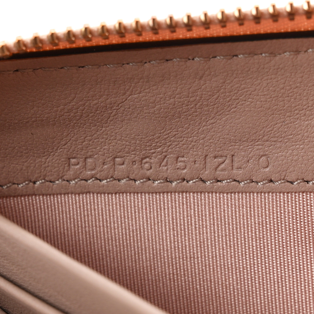 Metallic Pebbled Calfskin Rockstud Zip Around Wallet Rame