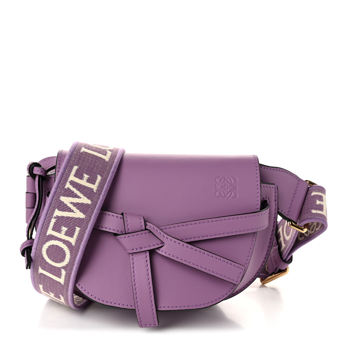 Calfskin Jacquard Mini Gate Dual Bag Guimauve