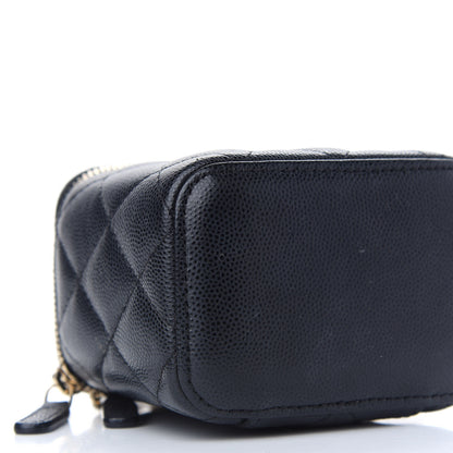 Chanel Caviar Quilted Mini Vanity Case With Chain Black 8 of 9