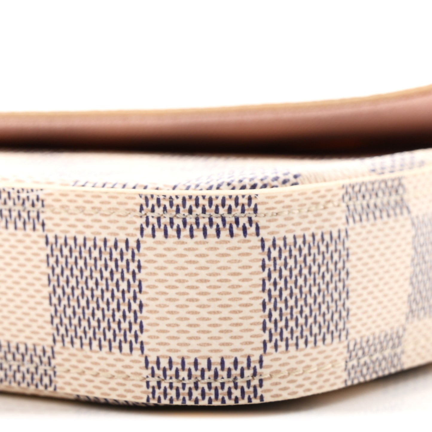 Damier Azur Pochette Felicie Chain Wallet Rose Ballerine