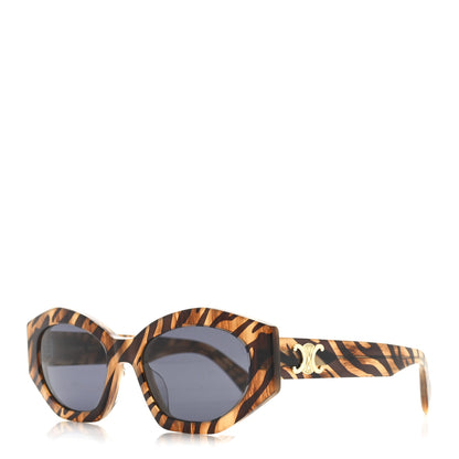 Celine Acetate Triomphe 01 Sunglasses CL 40238U Tiger 1 of 6