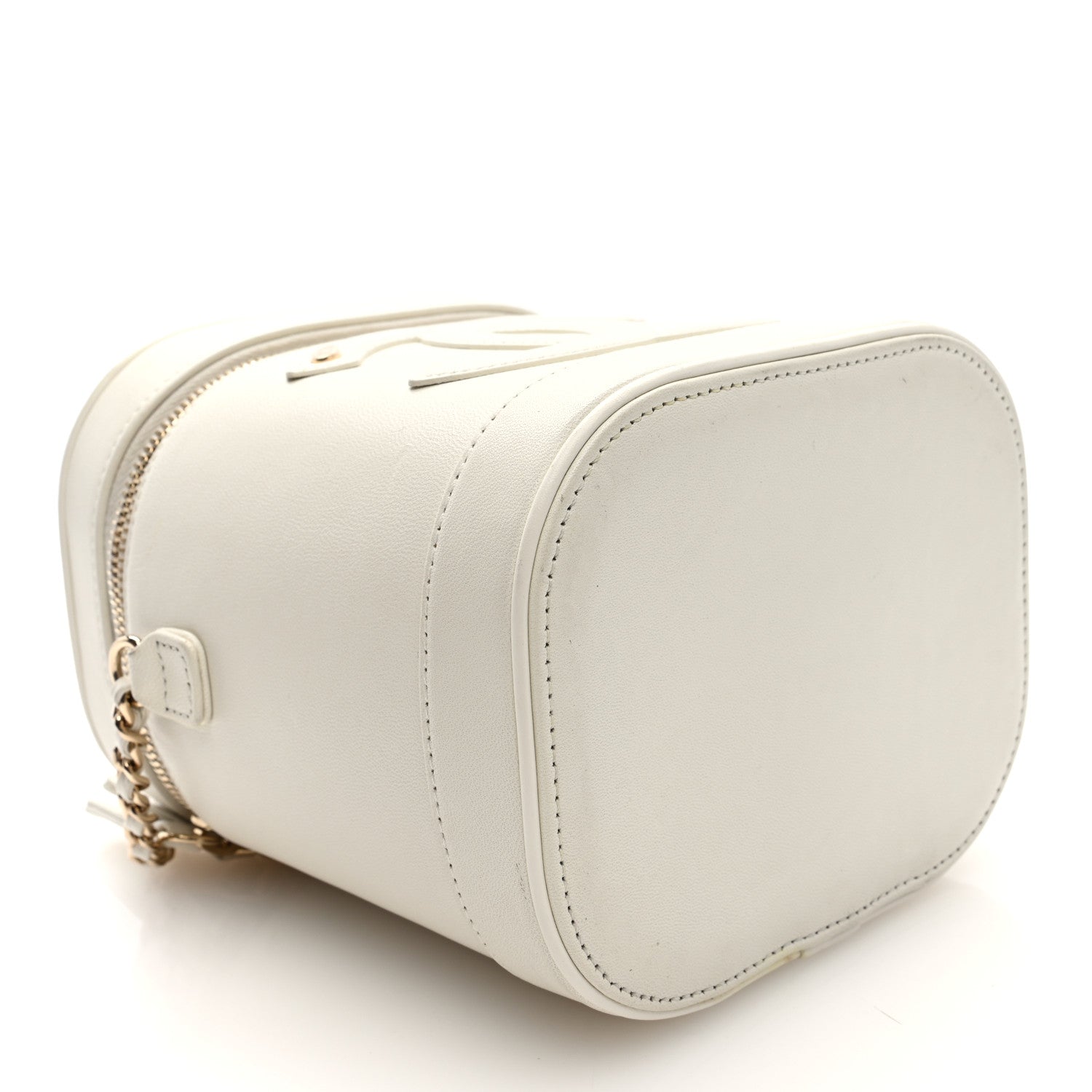 Chanel Lambskin Timeless Vanity Cosmetic Case White 4 of 10