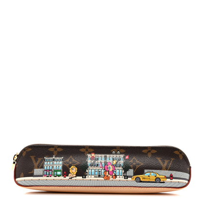 Louis Vuitton Monogram 2022 Christmas Animation New York Soho Pencil Pouch Yellow Yellow 1 of 8