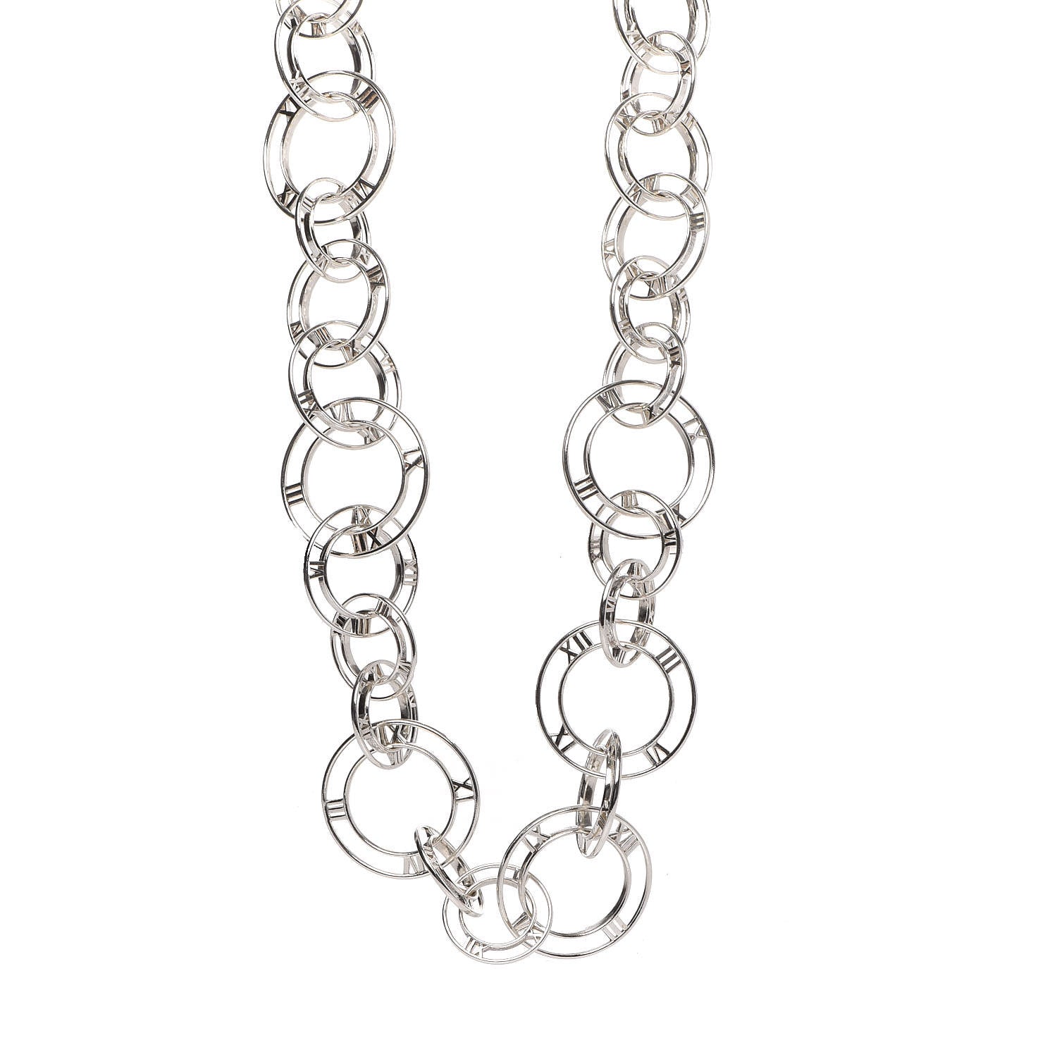 Tiffany Sterling Silver Atlas Link Necklace 1 of 5