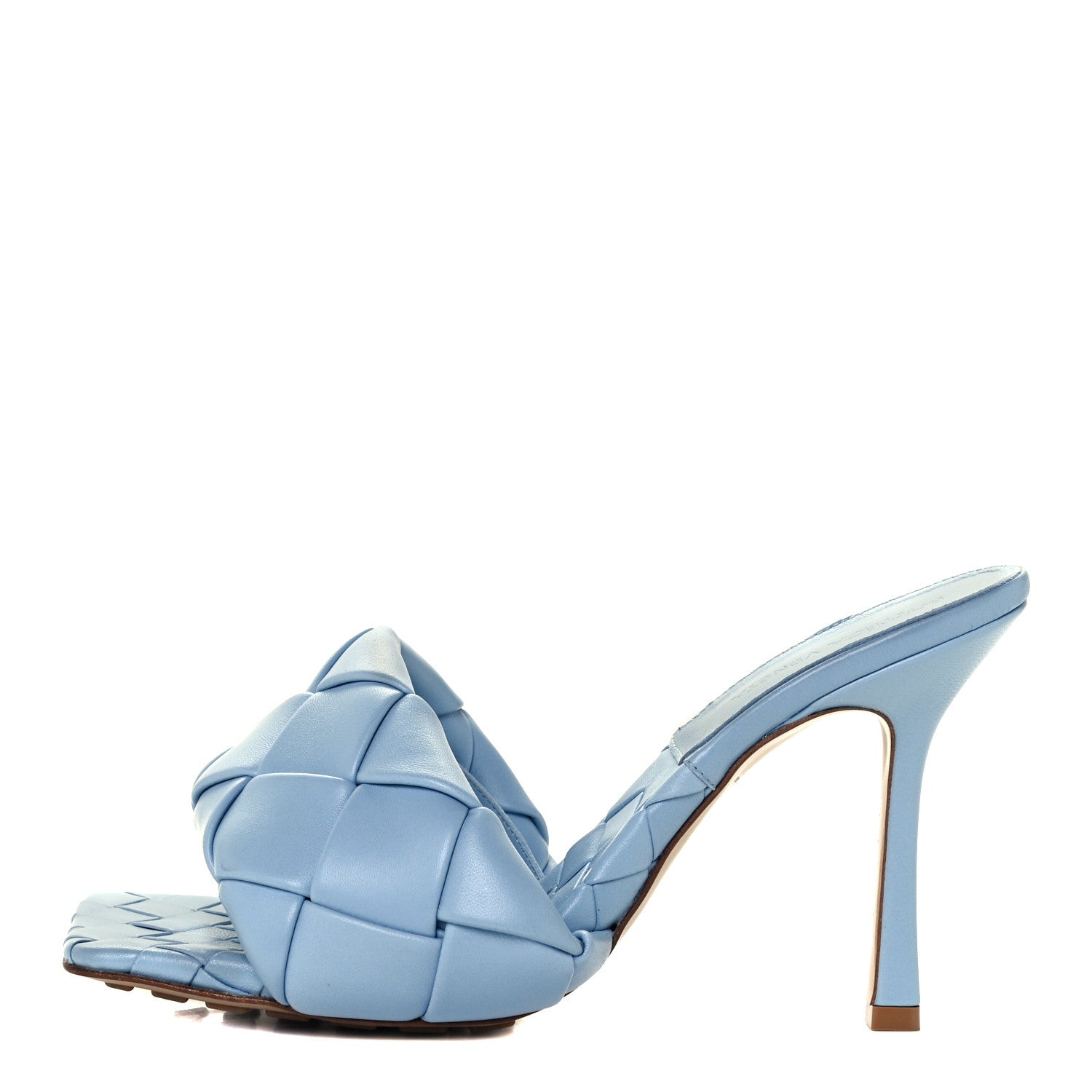 Bottega Veneta Nappa Maxi Intrecciato Lido Mule Sandals 40 Ice 1 of 10