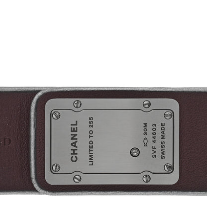 Chanel Stainless Steel Calfskin Diamond Bezel 21mm Code Coco Quartz Watch Black 3 of 4