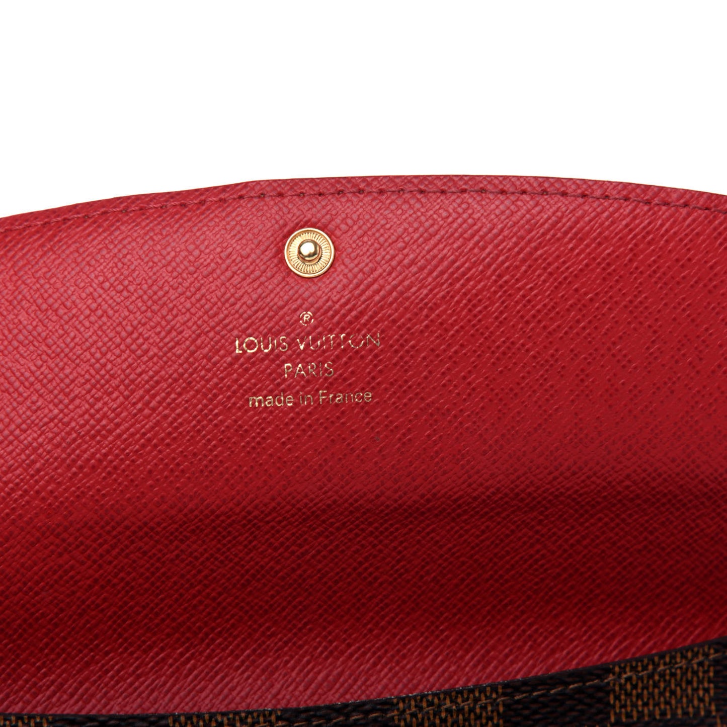 Damier Ebene Emilie Wallet Red