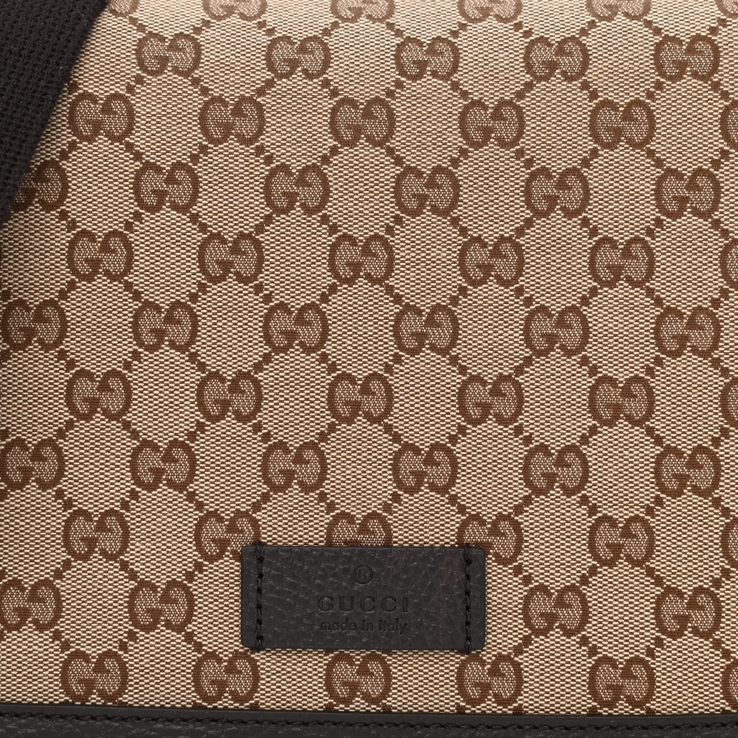 Gucci Monogram Flap Messenger Bag Beige Dark Brown 8 of 12
