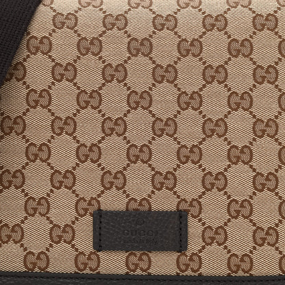 Gucci Monogram Flap Messenger Bag Beige Dark Brown 8 of 12