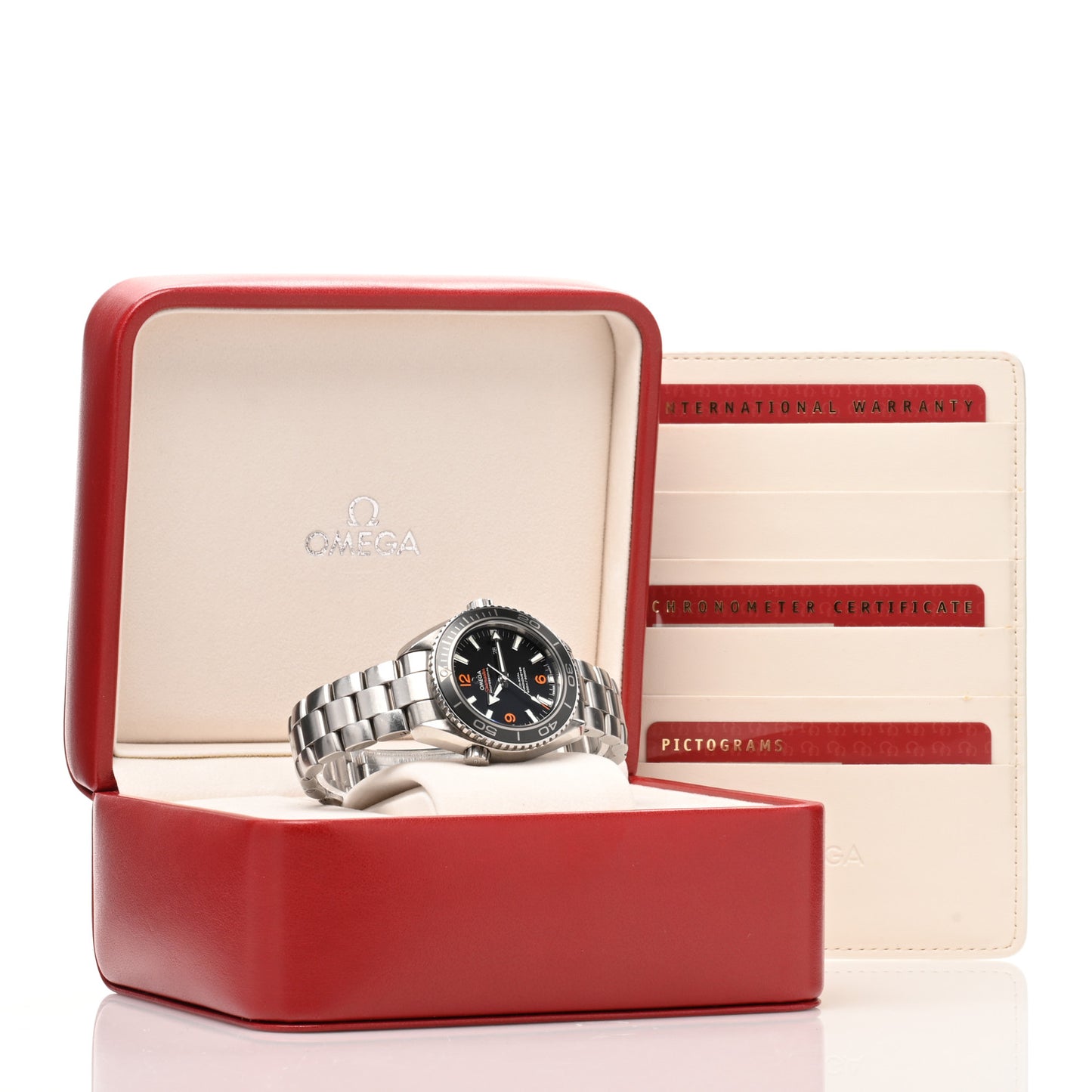 Stainless Steel 37mm Seamaster Planet Ocean Co-Axial Automatic Watch Black 232.30.38.20.01.002