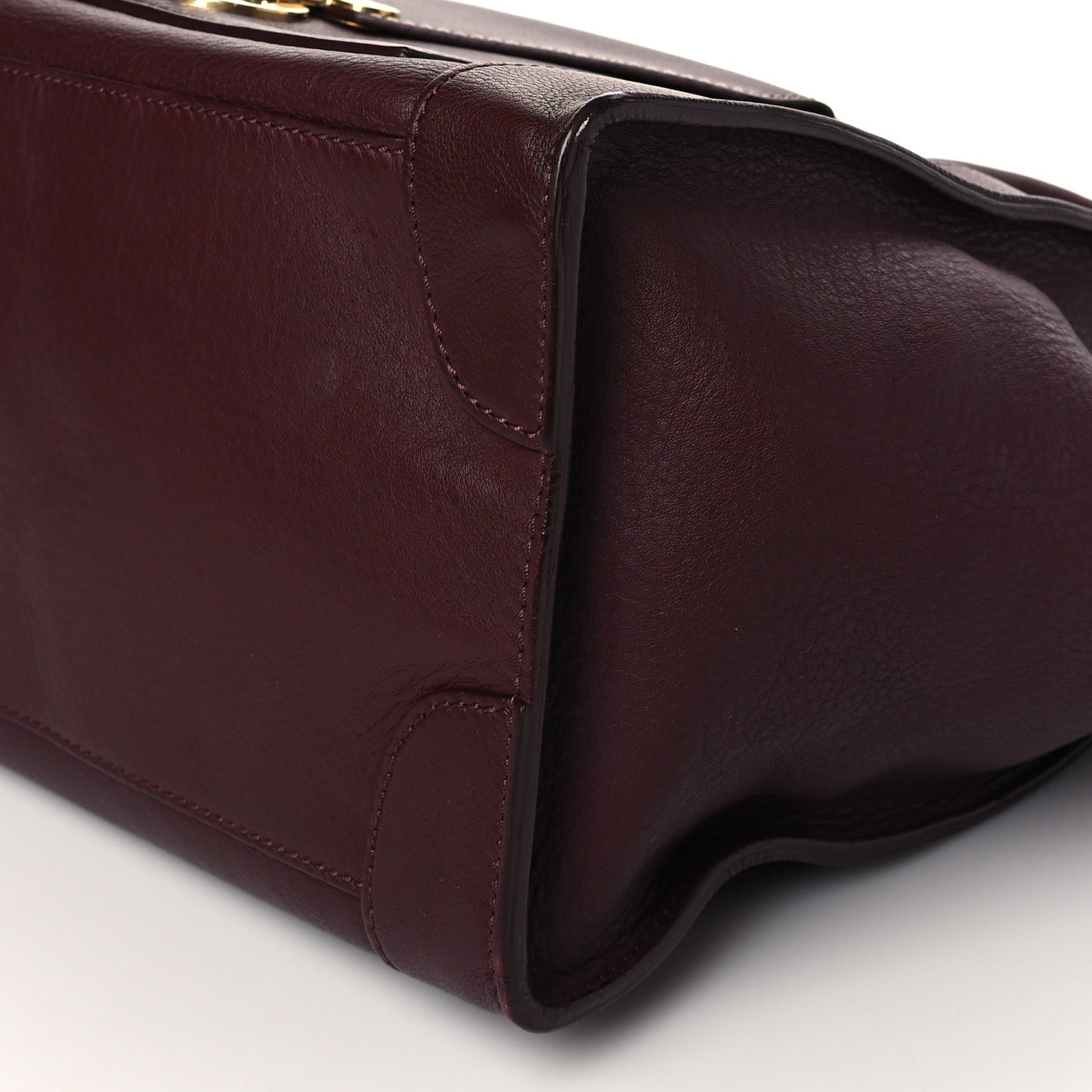 Smooth Calfskin Mini Envelope Luggage Burgundy