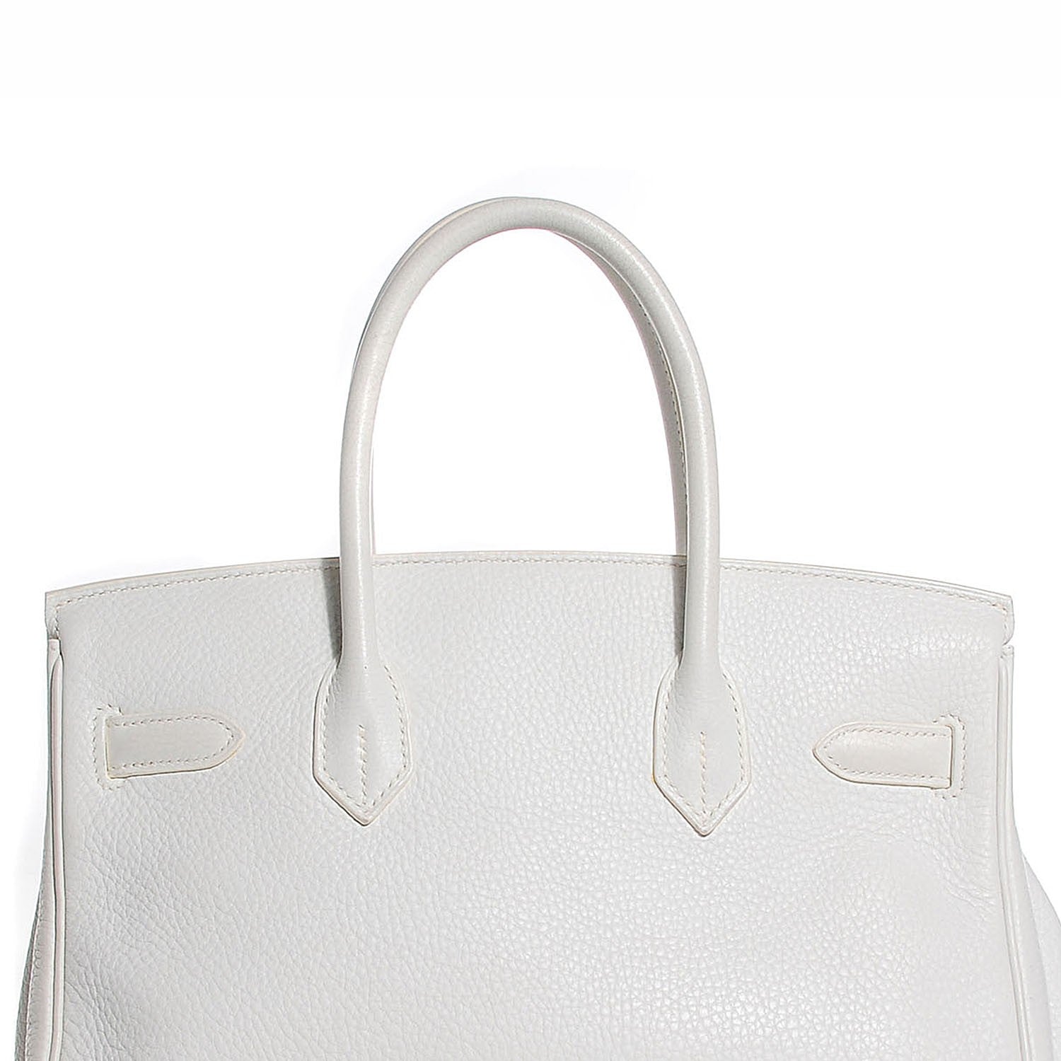 Hermes Taurillon Clemence Birkin 30 White 3 of 28