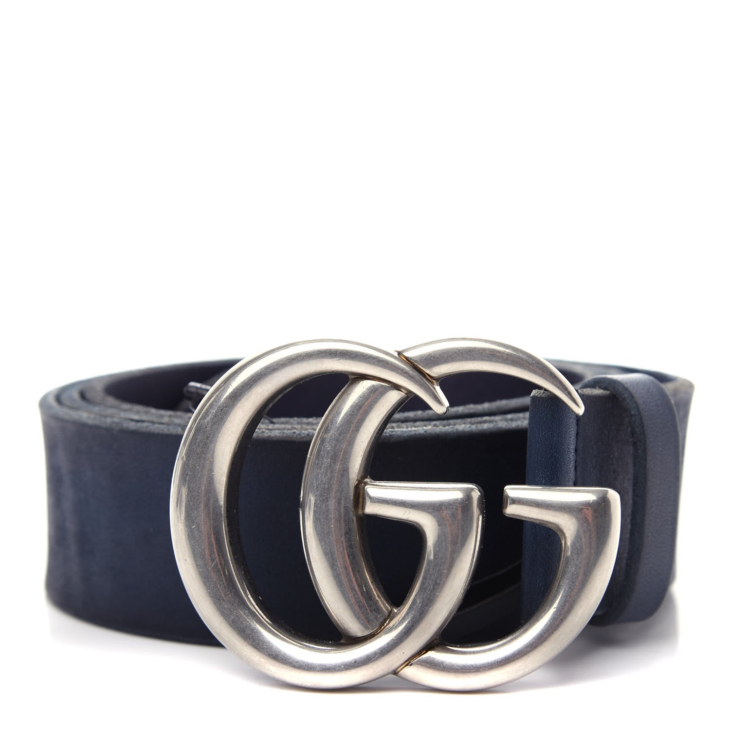 Gucci Cuoio Toscano Nickel Double Double G 40mm Belt 110 44 Blue 1 of 5
