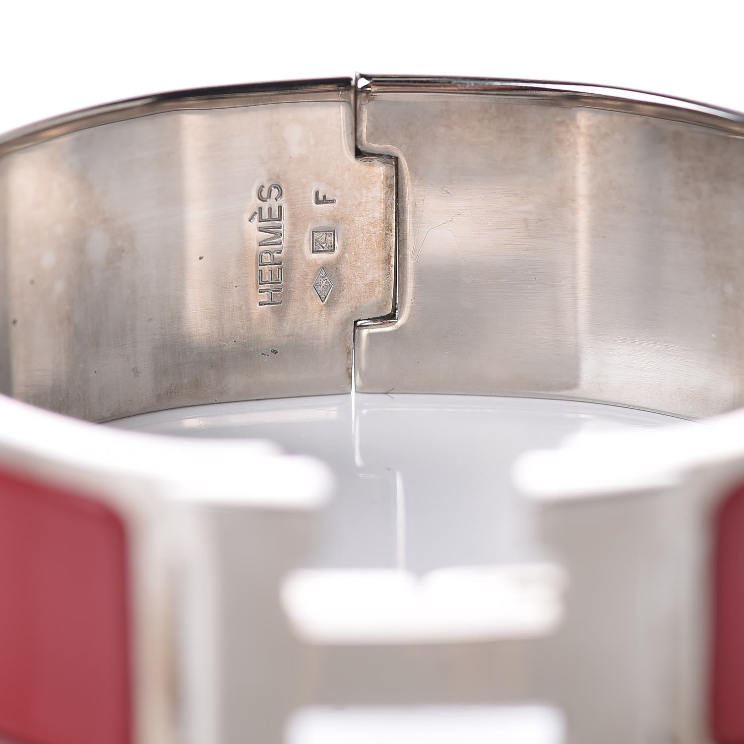 Hermes Enamel Wide Clic Clac H Bracelet PM Red 4 of 5