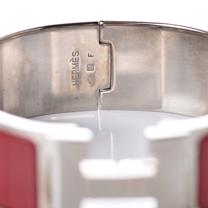 Hermes Enamel Wide Clic Clac H Bracelet PM Red 4 of 5