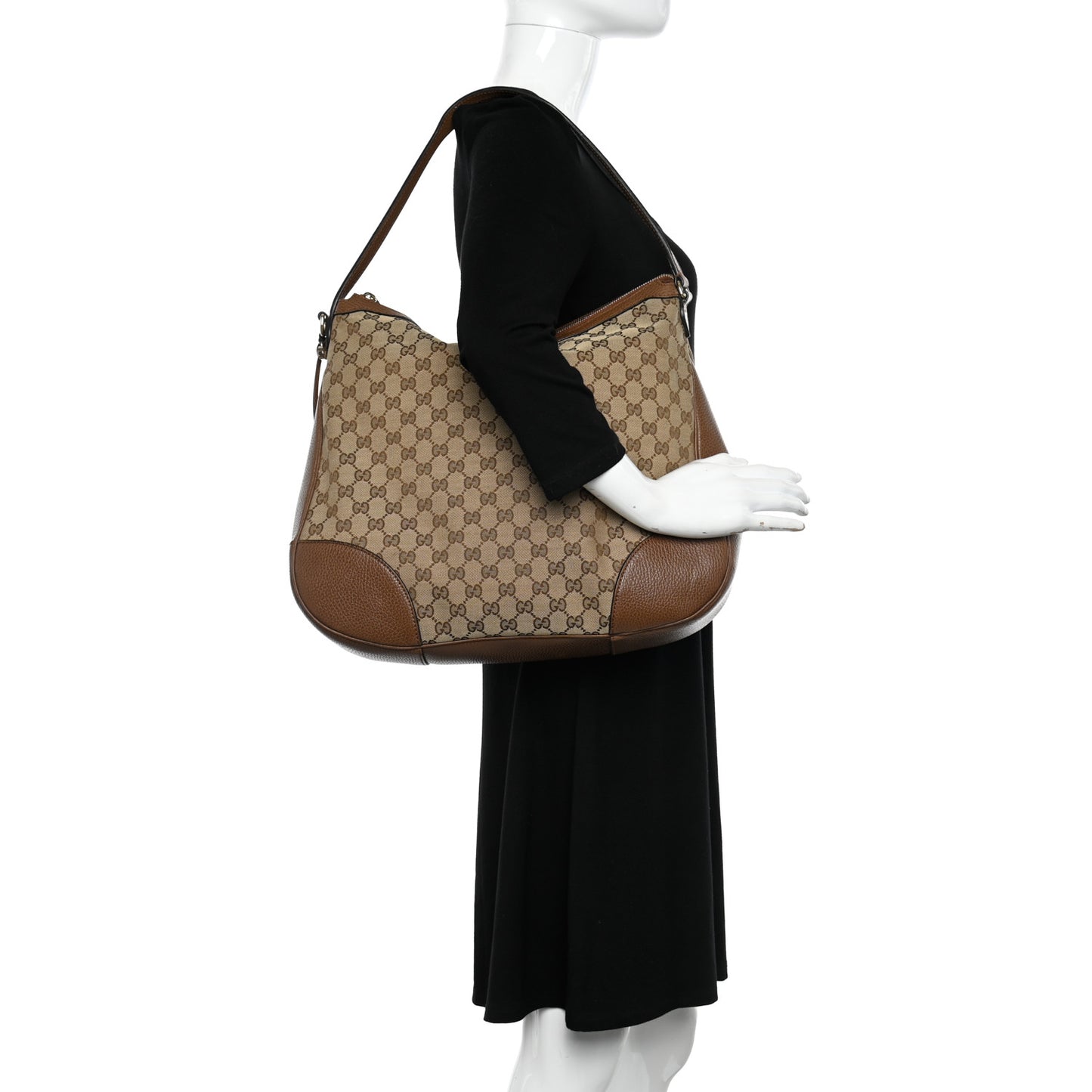 Soft GG Monogram Large Margaux Hobo Brown