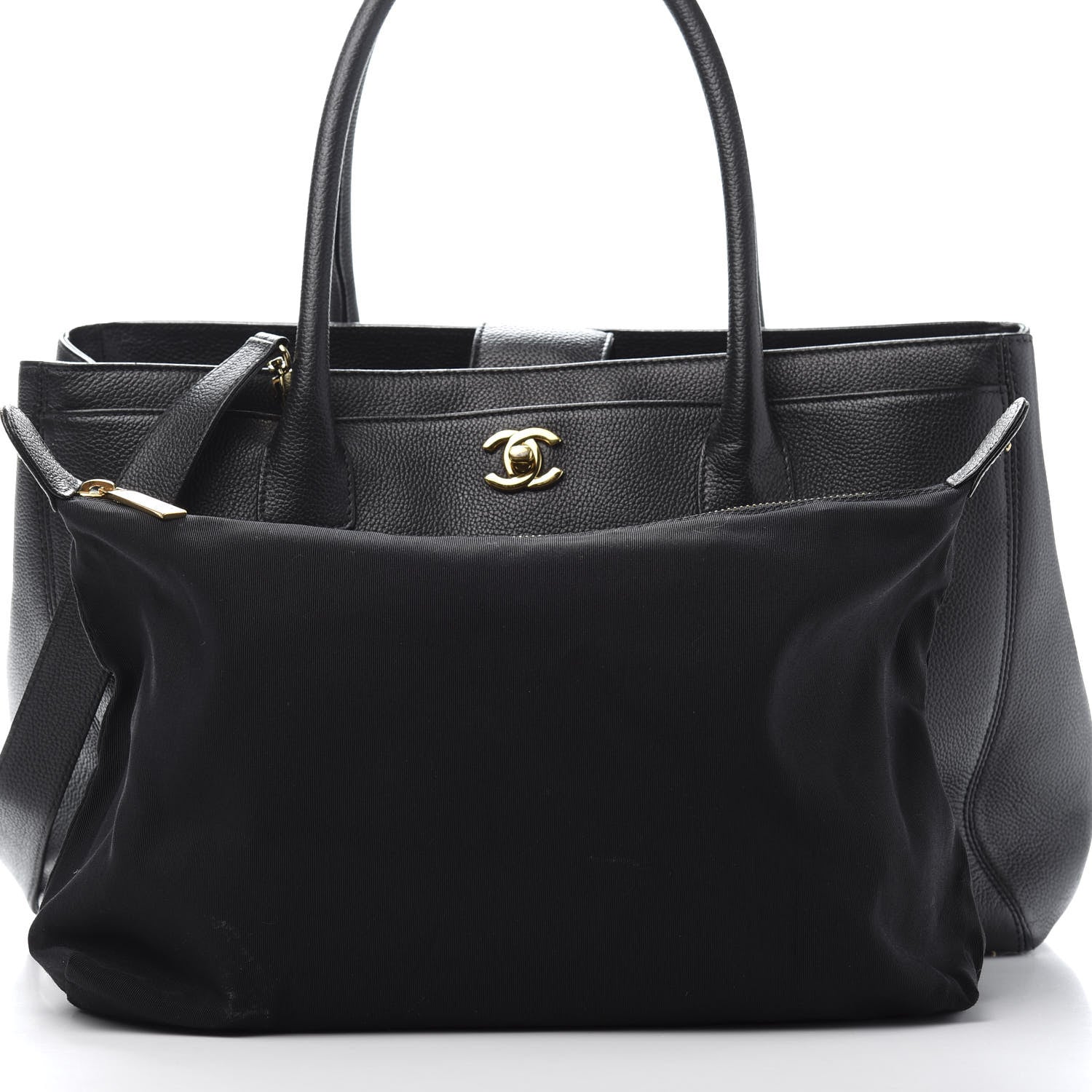 Chanel Calfskin Cerf Executive Shopper Tote Black 11 of 15