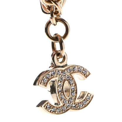 Chanel Graduated Pearl Crystal CC Bracelet Gold 5 of 5