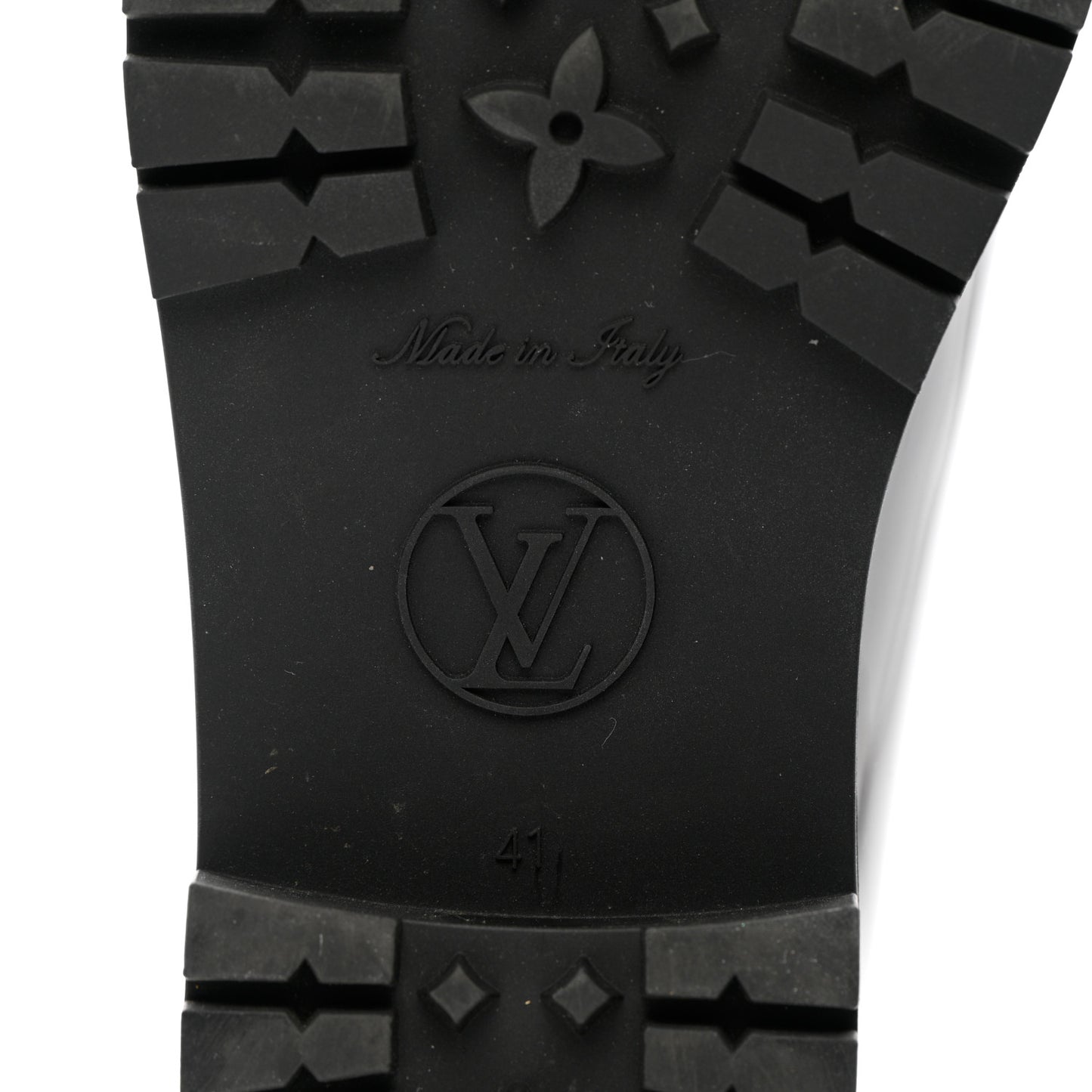 Rubber Embossed Monogram Splash Rain Short Boots 41 Black