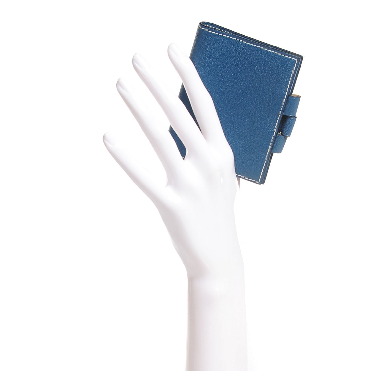 Hermes Chevre Mysore Vision Mini Agenda Cover Blue Jean 2 of 7