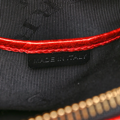 Burberry Prorsum Metallic Calfskin House Check Small Blaze Satchel Cadmium Red 6 of 14