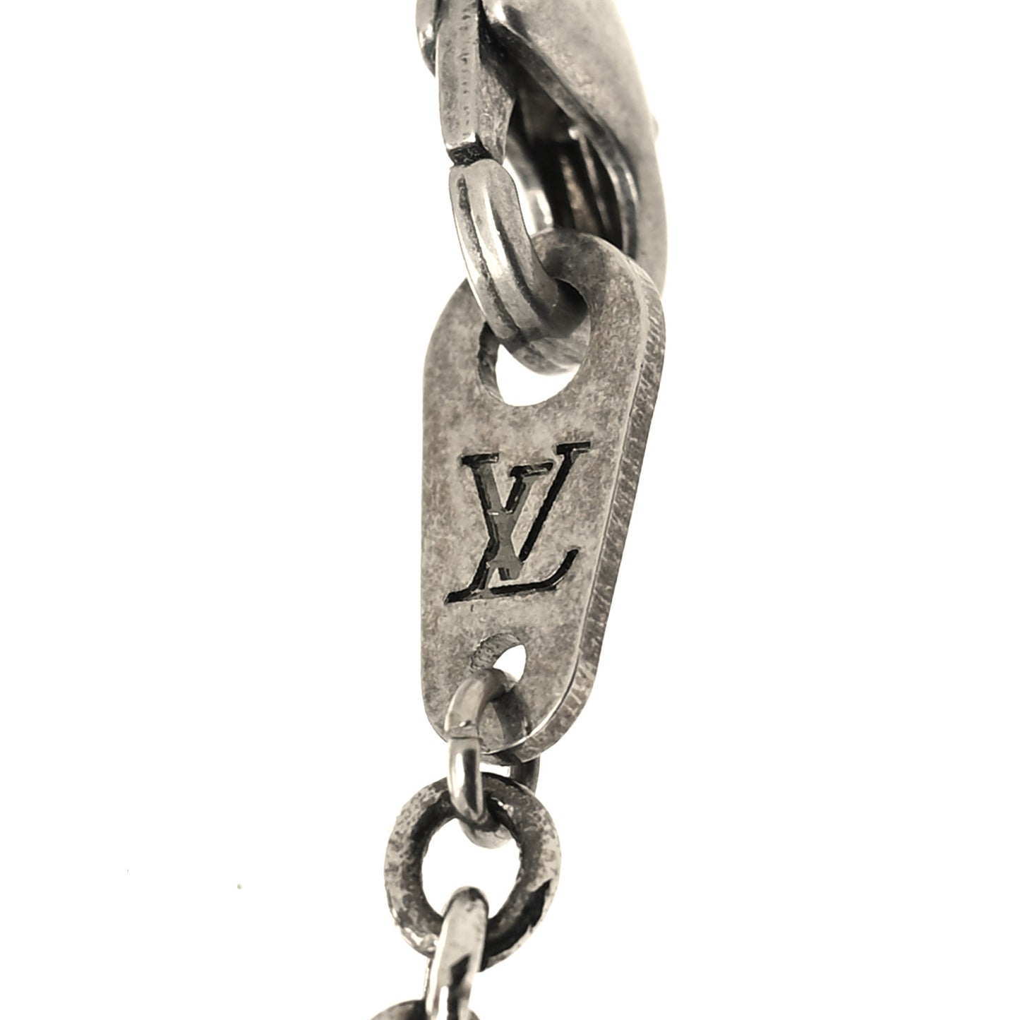 LV Vine Pendant Necklace Silver