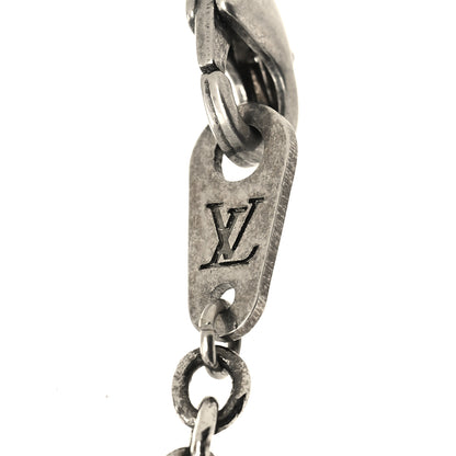 Louis Vuitton LV Vine Pendant Necklace Silver 5 of 6