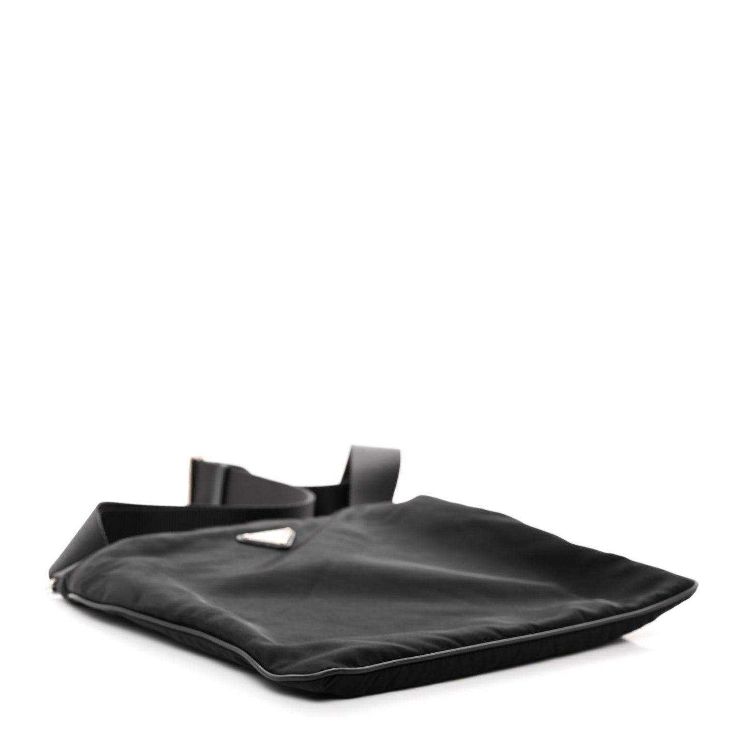 Nylon Vela Flat Messenger Bag Black