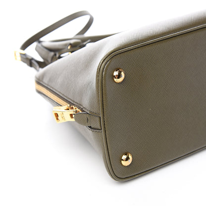 Prada Saffiano Lux Medium Promenade Tote Militare 7 of 10