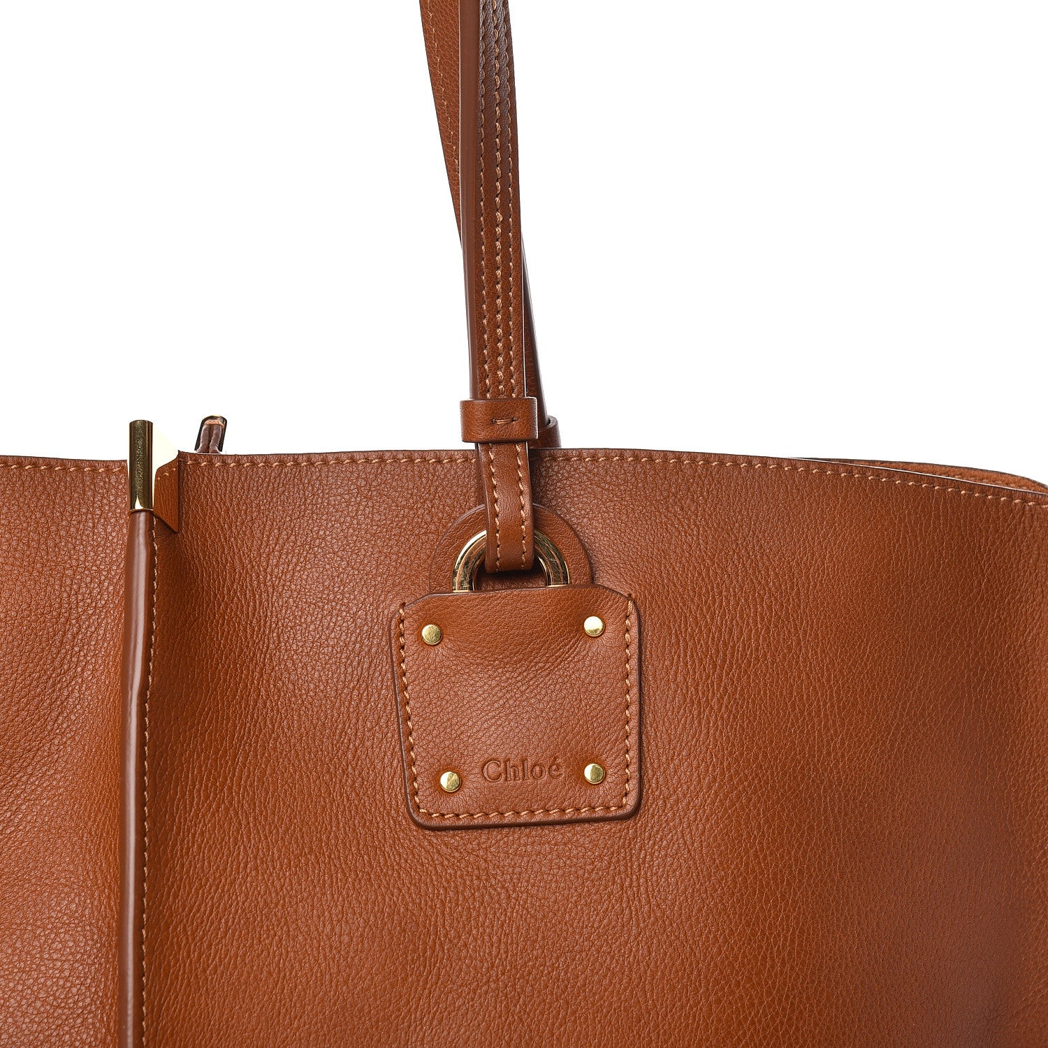 Chloe Smooth Calfskin Medium Vick Tote Caramel 13 of 13