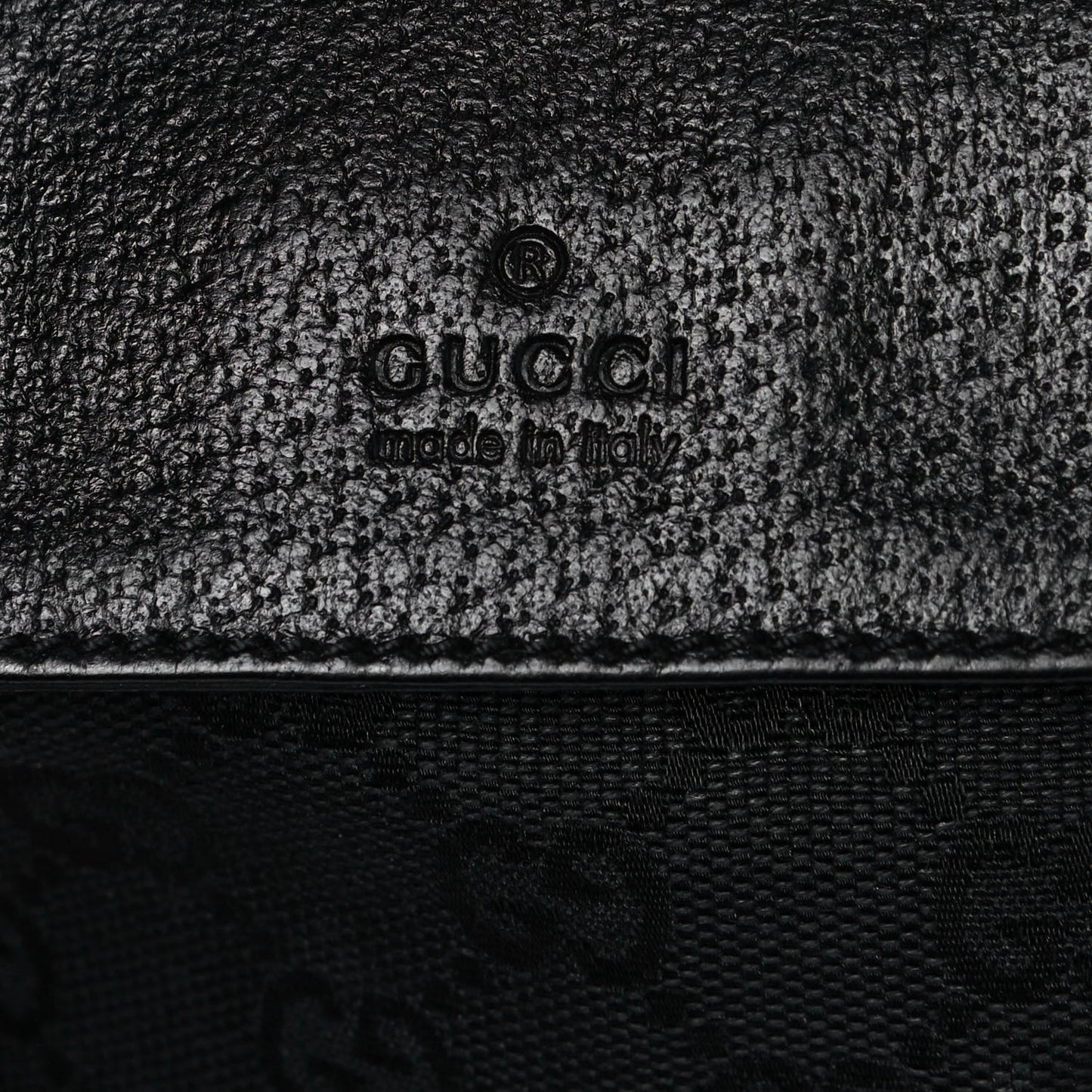 GG Monogram Double Pocket Belt Bag Black