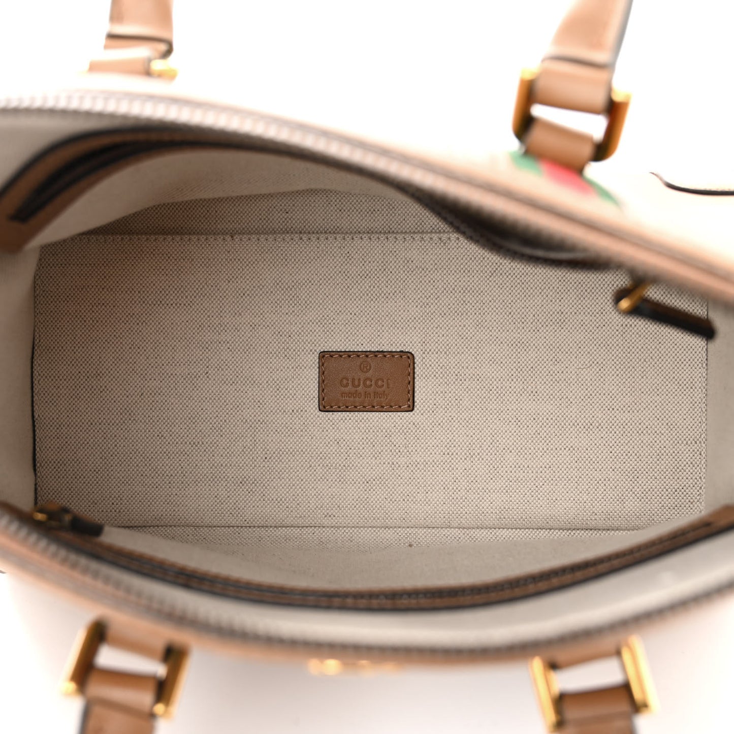 Koi Calfskin Small Bauletto Duffle Top Handle Bag Camel