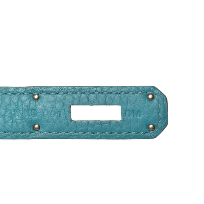 Hermes Taurillon Clemence Jypsiere 28 Bleu Paon 8 of 11