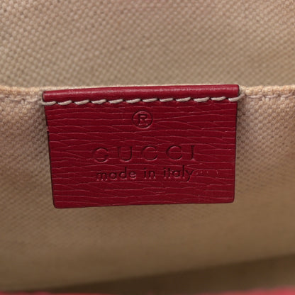 Gucci Shangai Calfskin Blooms Print Mini Bamboo Shopper Tote Romantic Cerise Multicolor 6 of 13