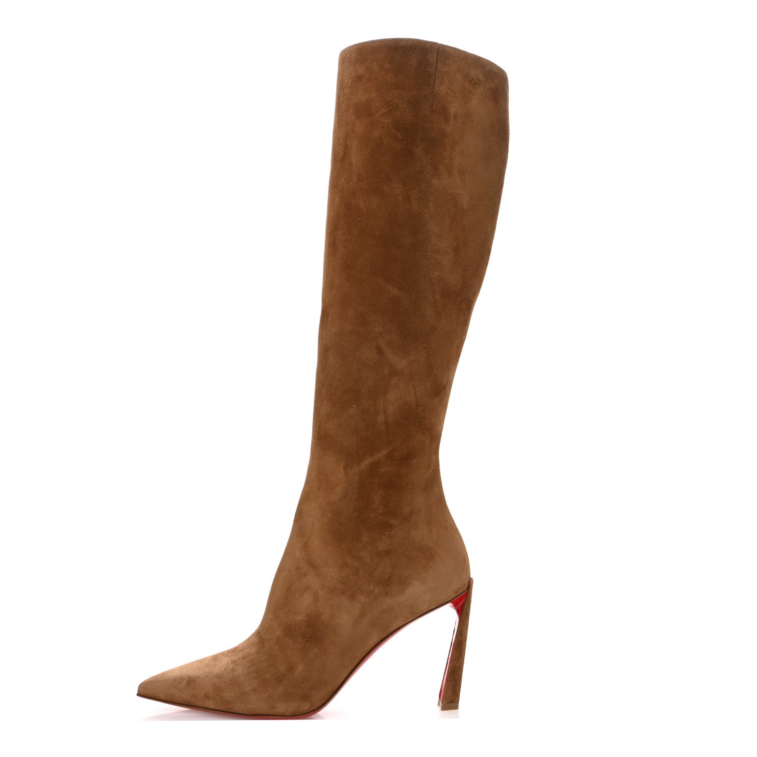 Christian Louboutin Suede Calfskin Condora Botta 85 Knee Boots 38 Brown 1 of 8