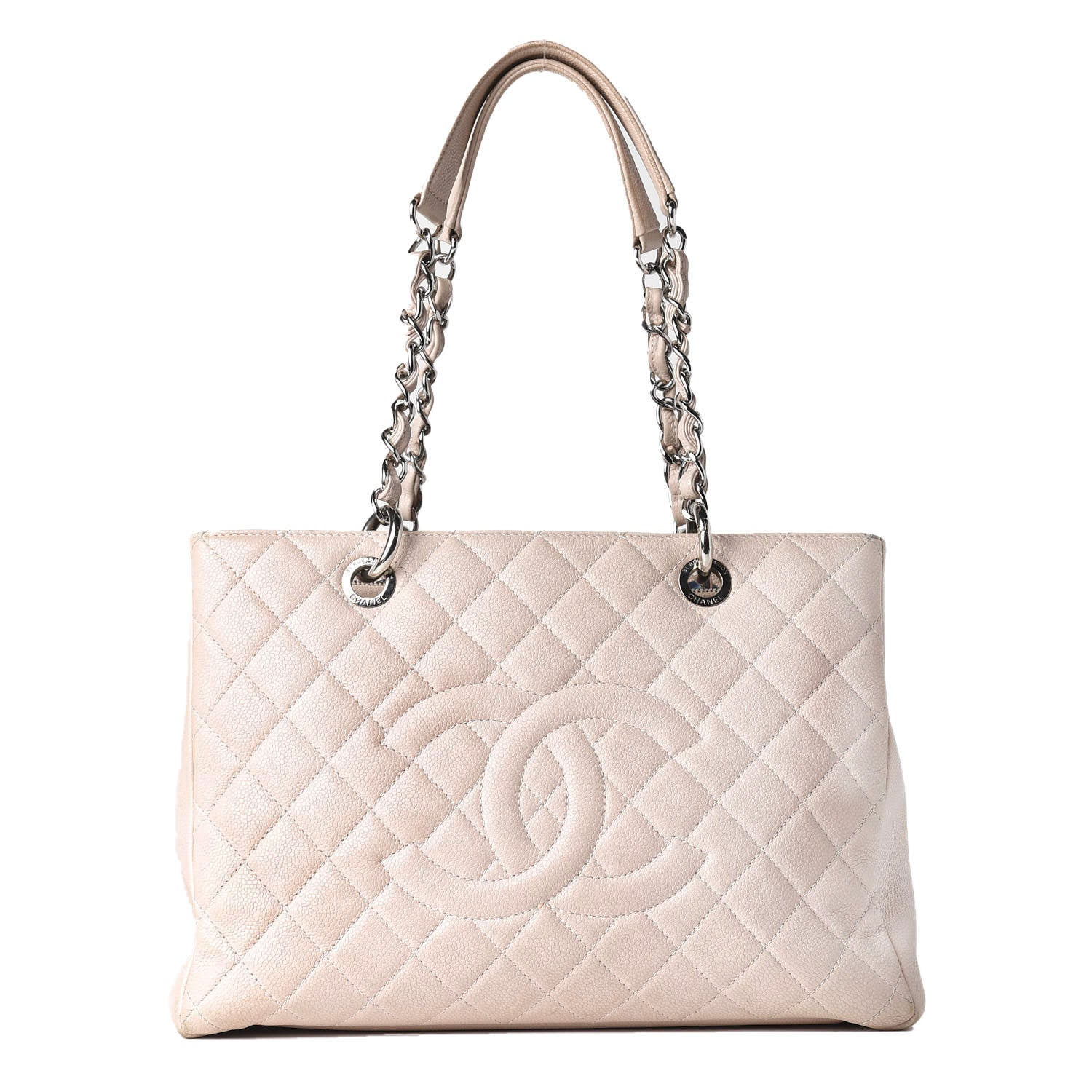 Chanel Caviar Quilted Grand Shopping Tote GST Beige Clair 1 of 10