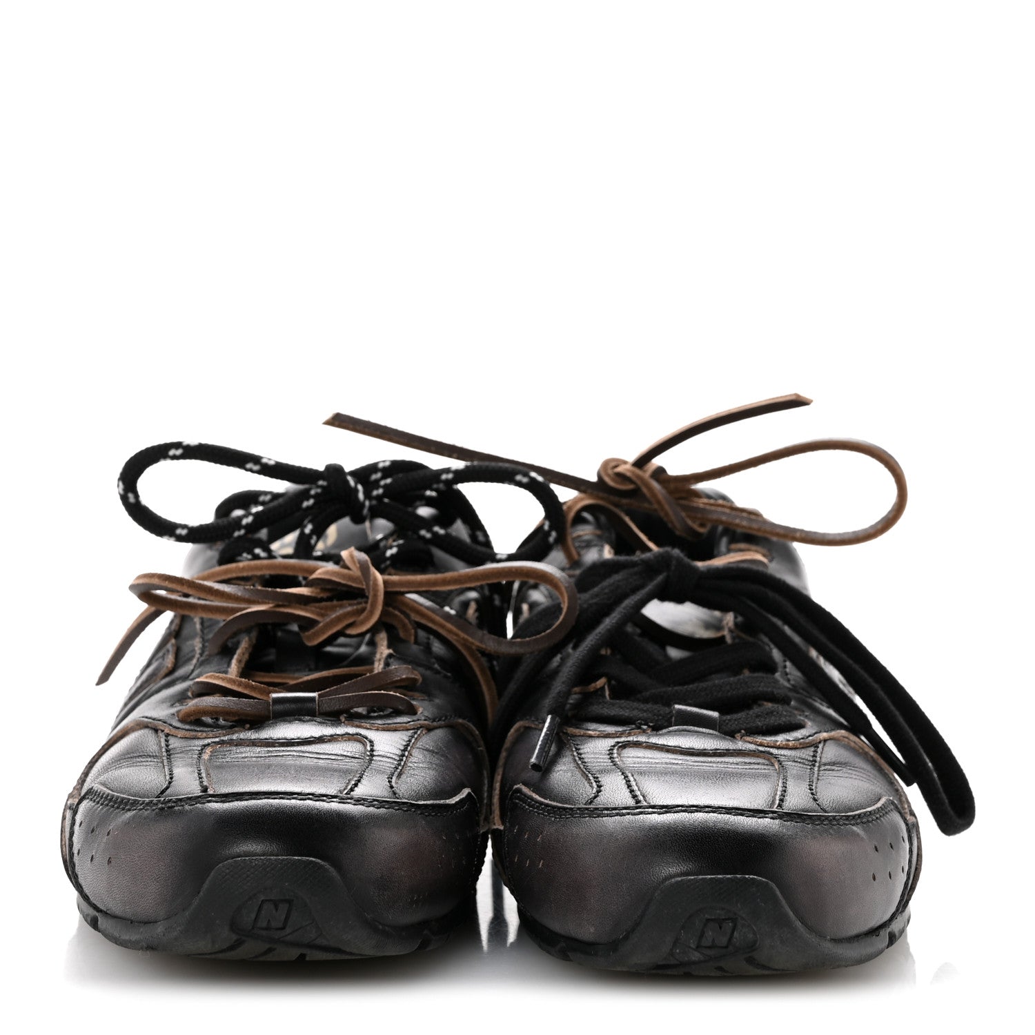 Miu Miu X NEW BALANCE Vitello Deco 530 SL Sneakers 37 Black 3 of 9