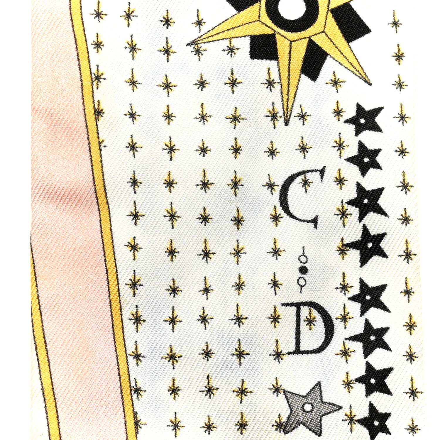Christian Dior Silk La Papesse Tarot Mitzah Scarf White 3 of 6