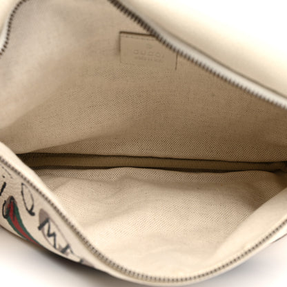 Gucci Grained Calfskin Coco Capitan Logo Belt Bag White 5 of 10