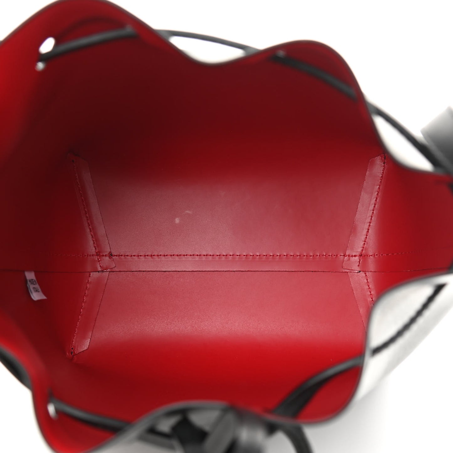 Vegetable Tanned Calfskin Mini Bucket Bag Black Flamma