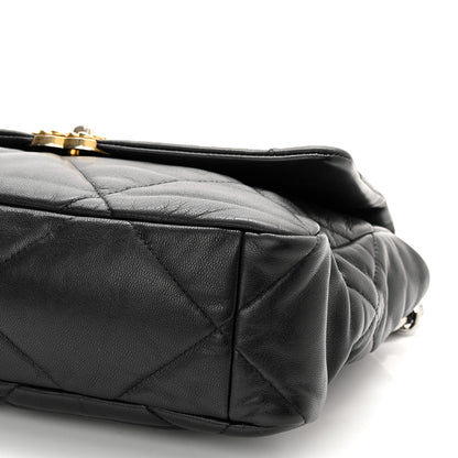 Chanel Goatskin Quilted Large Chanel 19 Flap Black 10 of 11