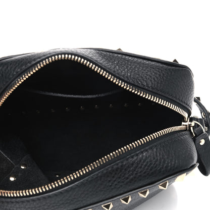 Valentino Garavani Pebbled Calfskin Rockstud Camera Crossbody Bag Black 4 of 4