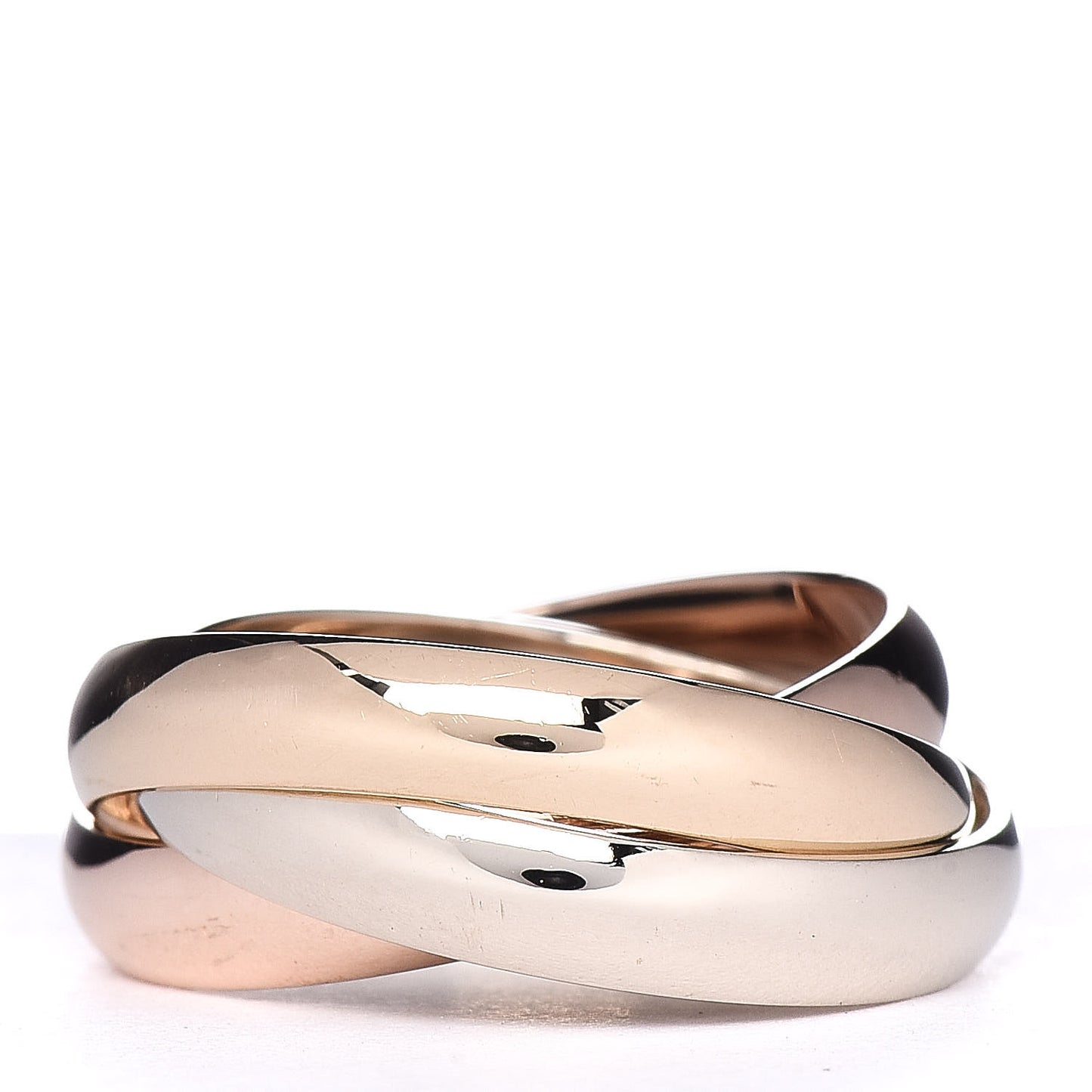 18K Pink Yellow White Gold Classic Les Must De Trinity Ring 52 6