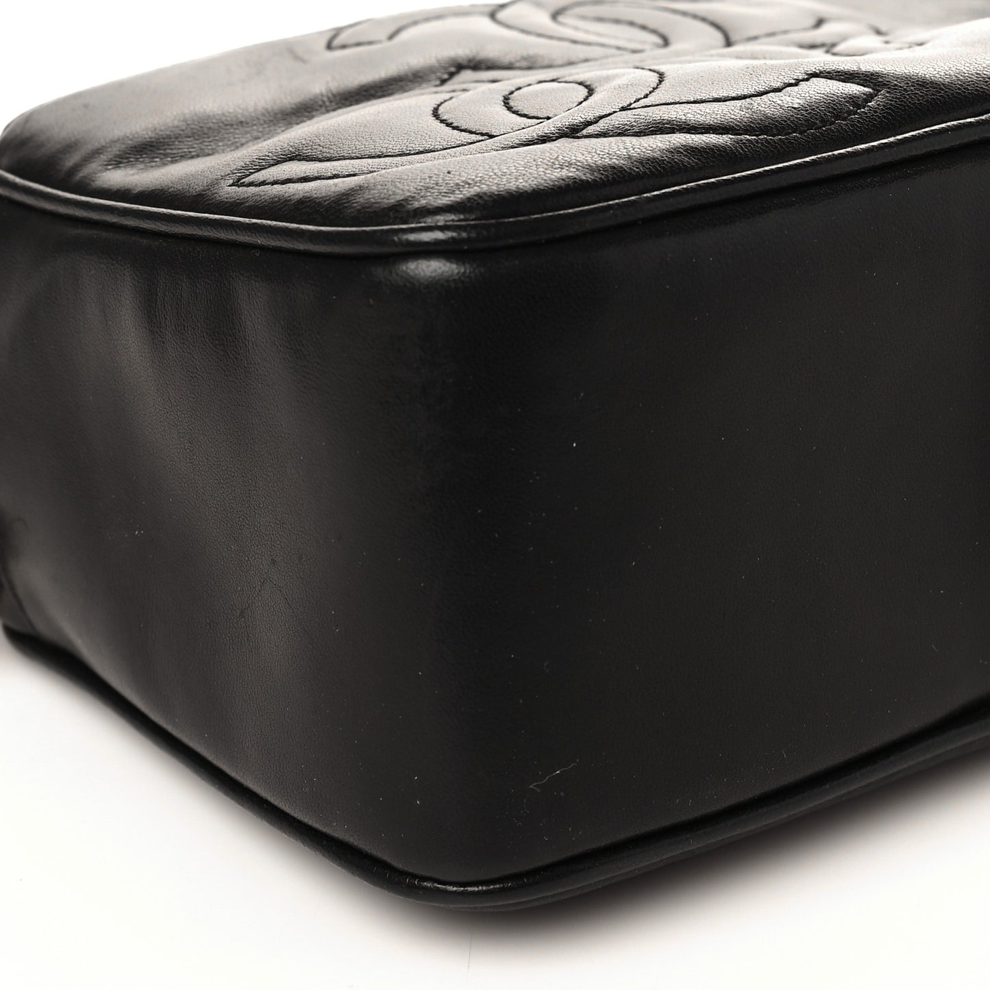 Lambskin CC Tassel Camera Case Black