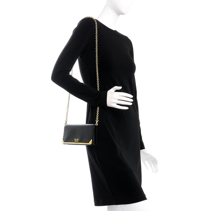 Prada Saffiano Mini Cahier Crossbody Bag Black 2 of 8